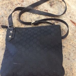 Used authentic Gucci black crossbody bag
